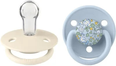 Пустышка BIBS x Liberty De Lux One Size с круглой имитацией соска, с цветочным принтом, 2 шт