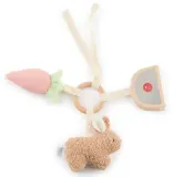 Игрушка подвесная Bieco Activity Toy Bunny Fine плюшевая, со съёмными игрушками, 1 шт — фото 1