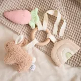 Игрушка подвесная Bieco Activity Toy Bunny Fine плюшевая, со съёмными игрушками, 1 шт — фото 4