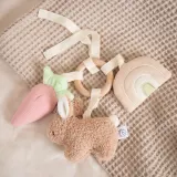 Игрушка подвесная Bieco Activity Toy Bunny Fine плюшевая, со съёмными игрушками, 1 шт — фото 5