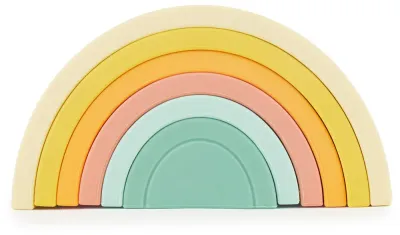Игрушка развивающая Bieco Silicone Rainbow радуга силиконовая, складная, 6 шт