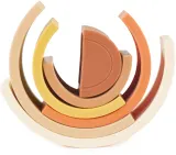 Игрушка развивающая Bieco Silicone Rainbow радуга силиконовая, складная, 6 шт — фото 3