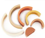 Игрушка развивающая Bieco Silicone Rainbow радуга силиконовая, складная, 6 шт — фото 4