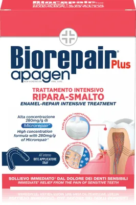 Набор для чувствительных зубов Biorepair Desensitizing Enamel-Repair Shock Treatment зубная паста и аппликатор, 50 мл
