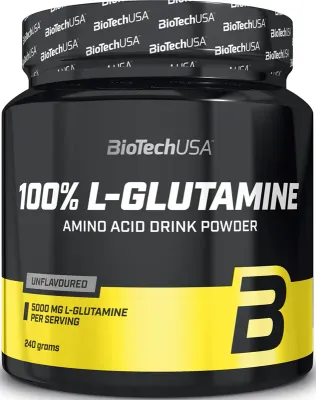 Биологически активная добавка BioTechUSA 100% L-Glutamine порошок с L-глутамином, без вкуса