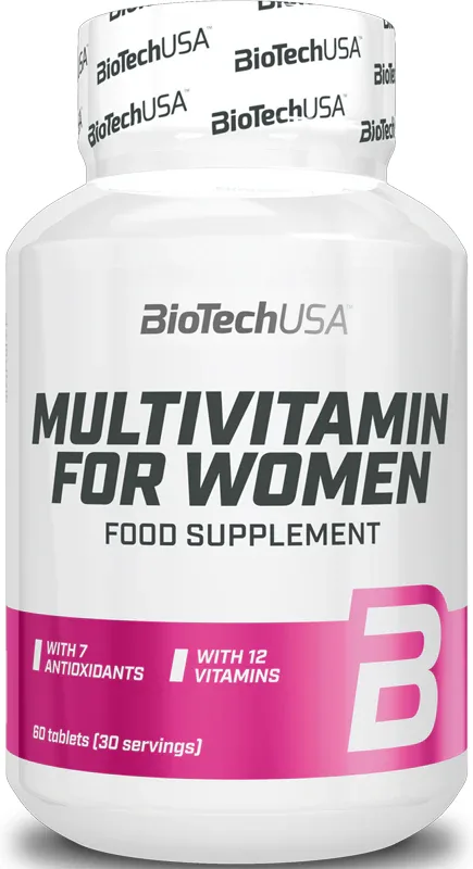 Витаминно-минеральный комплекс BioTechUSA Multivitamin for Women для женщин, с антиоксидантами и спирулиной, 121 г