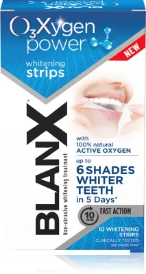 Полоски для отбеливания зубов BlanX O3X Strips для домашнего применения, 10 шт