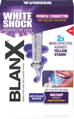 Набор для отбеливания зубов BlanX Shock Purple Treatment с гелем 20 мл и лампой LED