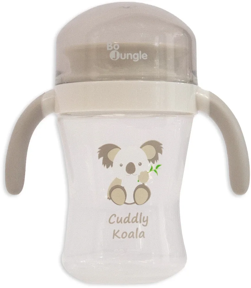 Чашка детская Bo Jungle Drinking Cup 360 тренировочная, с ручками, бежевая, 240 мл 6m+ Cuddly Koala