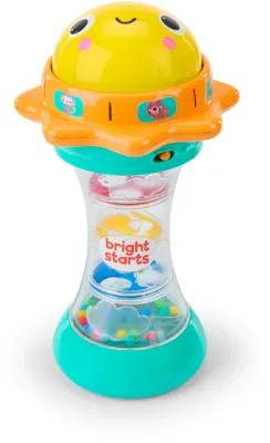 Погремушка Bright Starts Just for Sun со звуками, лёгкая, сине-жёлтая, 1 шт 6 m+