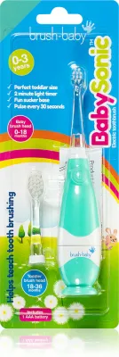 Зубная щётка электрическая детская Brush Baby BabySonic с таймером и сменной насадкой, для детей 0–36 месяцев, 1 шт