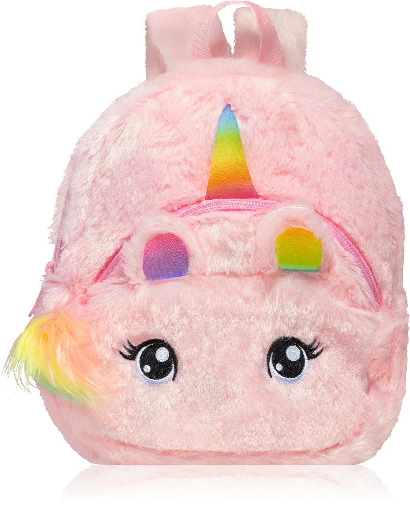 Рюкзак детский BrushArt KIDS Fluffy unicorn backpack Small с регулируемыми лямками, с двумя отделениями, 1 шт Pink (20 x 23 cm)