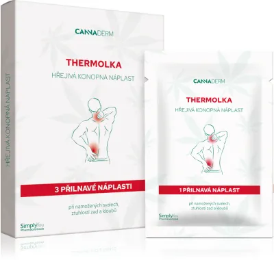 Пластырь разогревающий Cannaderm Thermolka для мышц и спины, 3 шт