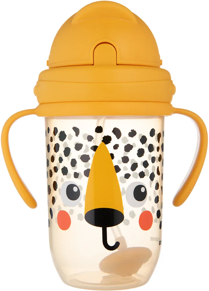 Кружка детская Canpol babies BabiesBoo Cup с трубочкой и ручками, с мягким носиком, 270 мл Gepard 6m+