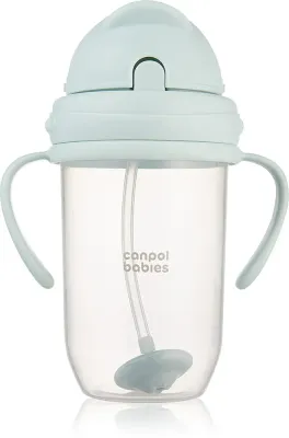 Кружка детская Canpol babies Cup силиконовая, с трубочкой и ручками, 270 мл