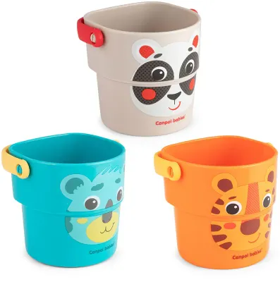 Игрушки для купания Canpol babies Hello Little деревянные, сенсорные, 3 шт 9m+