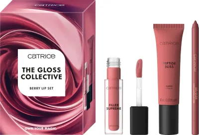 Набор для макияжа губ Catrice The Gloss Collective Berry Lip Set с блеском, бальзамом и карандашом, подарочный