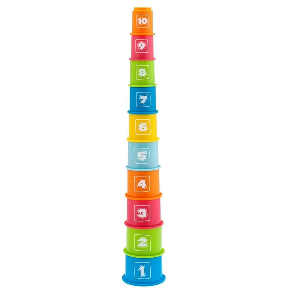 Игрушка развивающая Chicco 2 in 1 Stacking Cups, сенсорная, складная, 10 шт 9m+