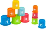 Игрушка развивающая Chicco 2 in 1 Stacking Cups, сенсорная, складная, 10 шт 9m+ — фото 3