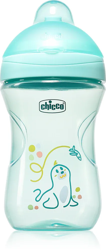 Кружка-поильник Chicco Advanced Cup 12m+ детская, с трубочкой, непроливайка, 266 мл