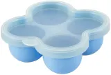 Контейнеры для детского питания Chicco Multifunctional Food Storage Container Blue силиконовые, синие, 4× 60 мл — фото 1