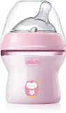 Бутылочка для кормления Chicco Natural Feeling Pink Girl с силиконовой соской, розовая, 150 мл 0 m+ — фото 1