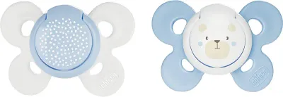 Соска-пустышка Chicco Physio Comfort 2-6 m силиконовая, ортодонтическая, 2 шт