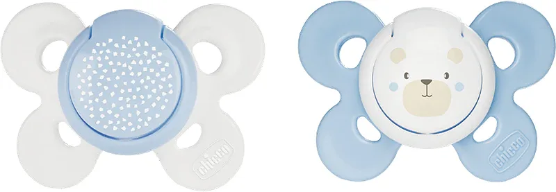 Соска-пустышка Chicco Physio Comfort 2-6 m силиконовая, ортодонтическая, 2 шт