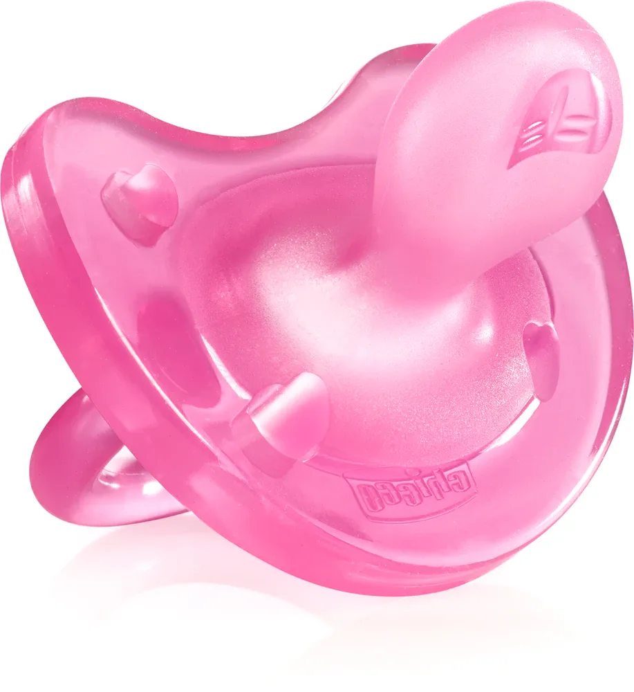 Соска-пустышка Chicco Physio Soft Pink силиконовая, розовая, 2 шт 16-36 m