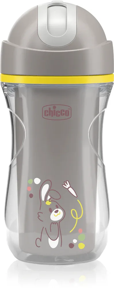 Кружка-поильник Chicco Sport Cup 14m+ детская, с трубочкой, непроливайка, 266 мл