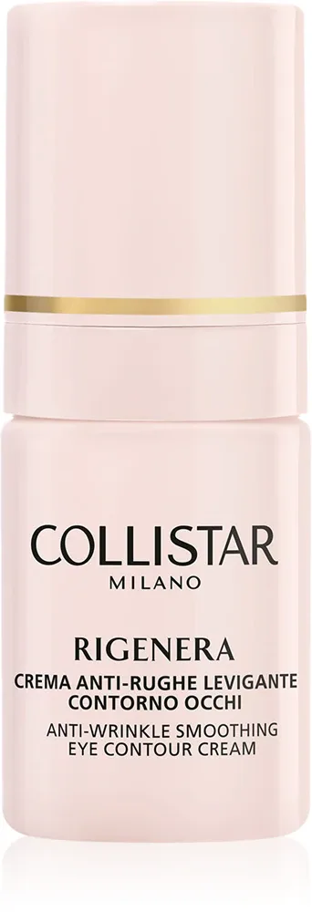 Крем для кожи вокруг глаз Collistar Rigenera Smoothing Anti-Wrinkle Eye Contour разглаживающий, с гиалуроновой кислотой и пептидами, 15 мл