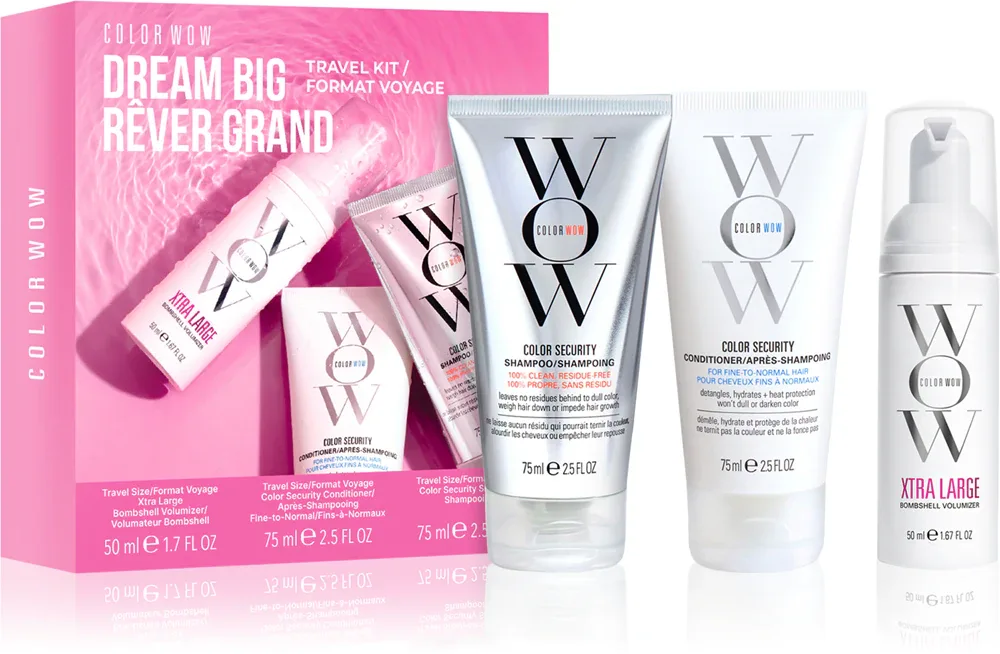 Набор для ухода за волосами Color WOW Dream Big Discovery Kit подарочный, средства в мини-формате