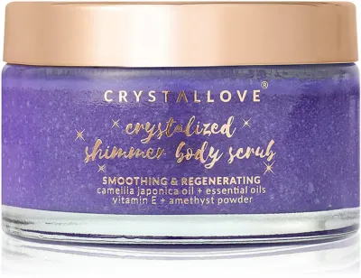 Скраб для тела Crystallove Amethyst Shimmer Body Scrub отшелушивающий, смягчающий, 200 г