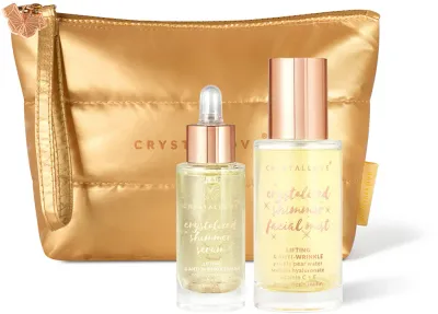 Набор для ухода за лицом Crystallove Clear Quartz Skincare Duo подарочный, со спреем и сывороткой, 3 шт