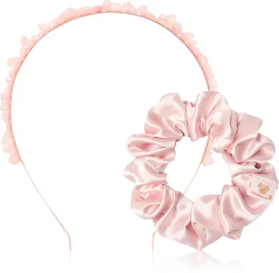 Набор аксессуаров для волос Crystallove Rose Harmony Hair Set с шёлковой резинкой и повязкой, 2 шт