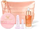 Набор для ухода за лицом Crystallove Set Pink подарочный, с сывороткой и аксессуарами для массажа, 5 шт — фото 1