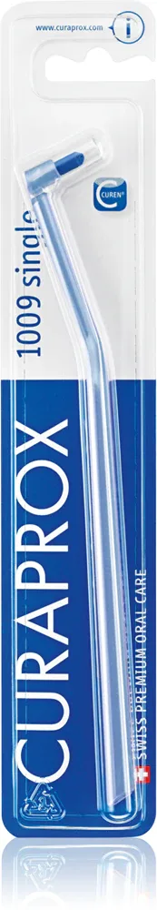 Зубная щётка монопучковая Curaprox 1009 Single, с волокнами Curen, 1 шт