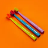 Зубная щётка Curaprox 5460 Ultra Soft мягкая, с волокнами Curen, 3 шт — фото 5