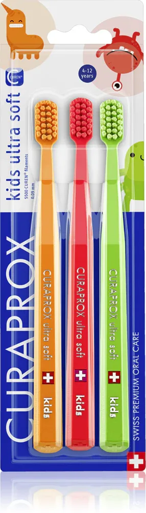Зубная щётка детская Curaprox CS Kids, ультрамягкая, 3 шт