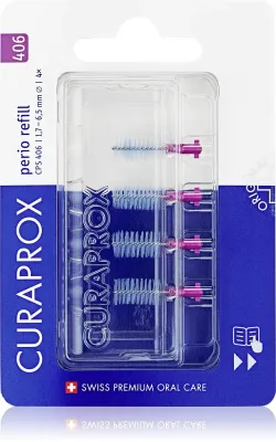 Щётки межзубные Curaprox CPS 406 Perio, для больших промежутков, 4 шт