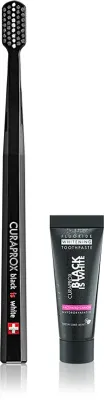 Набор для ухода за зубами Curaprox Black is White, дорожный, щётка и паста, 2 шт