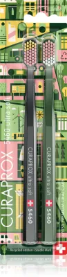 Зубная щётка Curaprox CS 5460 Recycled Edition 2.0, ультрамягкая, ограниченная серия, 2 шт