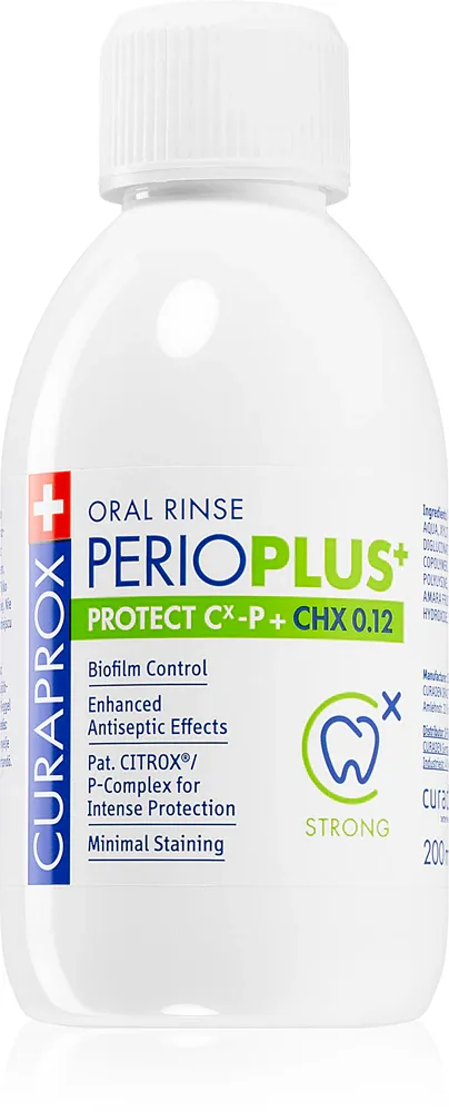 Ополаскиватель для полости рта Curaprox Perio Plus+ Protect 0.12 CHX с хлоргексидином, для дёсен, 200 мл