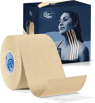 CureTape® Gentle - Тейп CureTape Gentle для фиксации без ограничения движений, 5 м kolor Beige