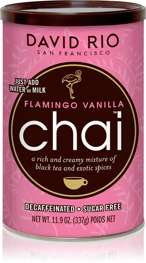 Смесь чайная David Rio Flamingo Vanilla Chai со вкусом ванили, с корицей и кардамоном, 337 г