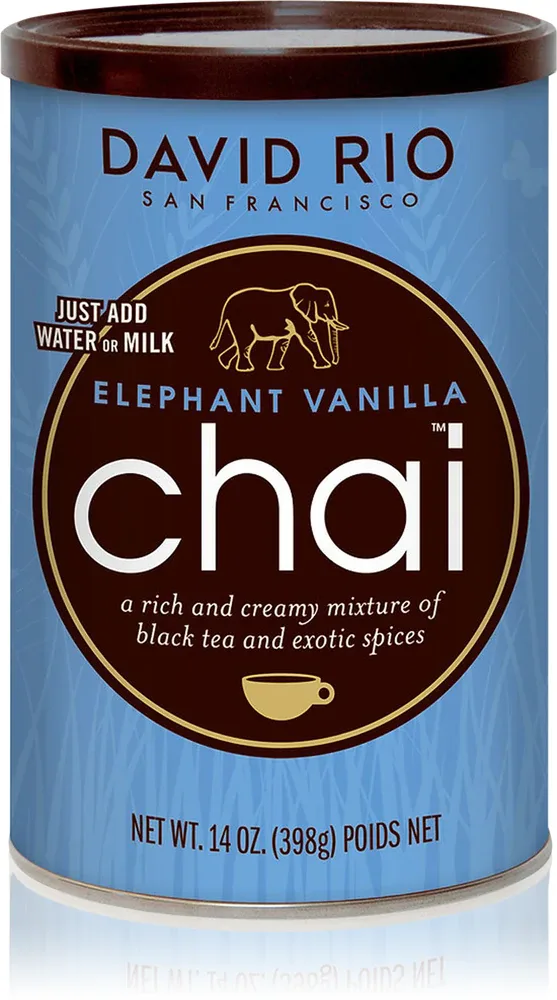 Смесь чайная David Rio Elephant Vanilla Chai со вкусом ванили, с пряностями, 398 г