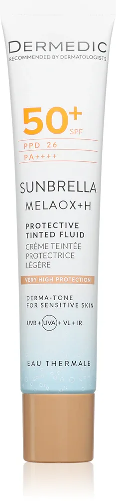 Флюид солнцезащитный тонирующий для лица Dermedic Sunbrella Protective Tinted Fluid, для любого типа кожи, 40 мл