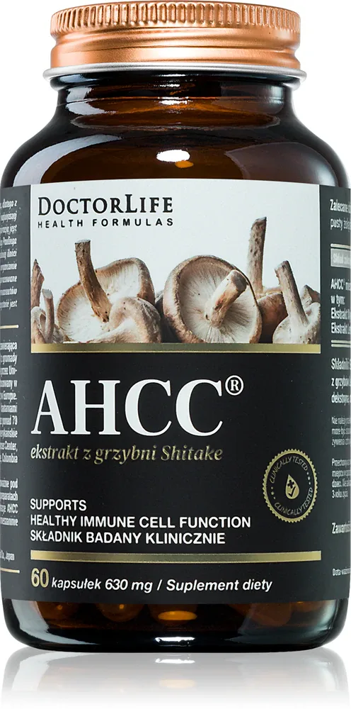 Биологически активная добавка Doctor Life AHCC Shiitake с экстрактом грибов шиитаке, 60 капсул