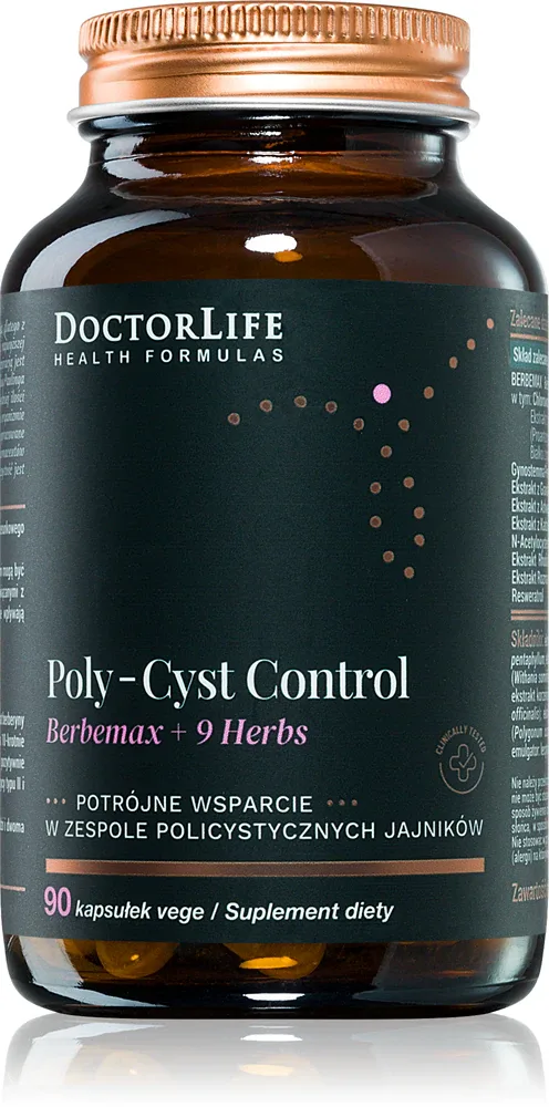 Биологически активная добавка Doctor Life Poly-Cyst Control с берберином и ашвагандой, 90 капсул