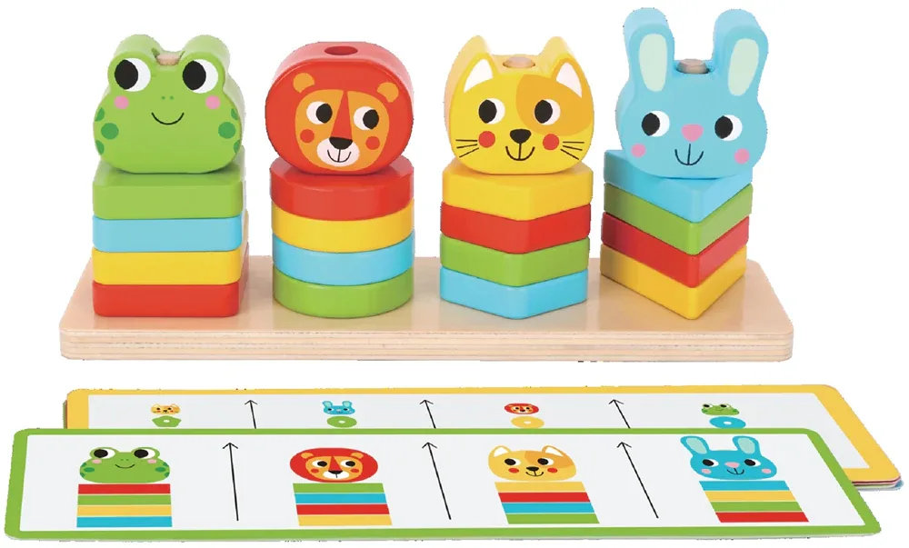 Игрушка деревянная 2Kids Toys Wooden Activity Toy Friends развивающая, сенсорная, 27 шт 18 m+